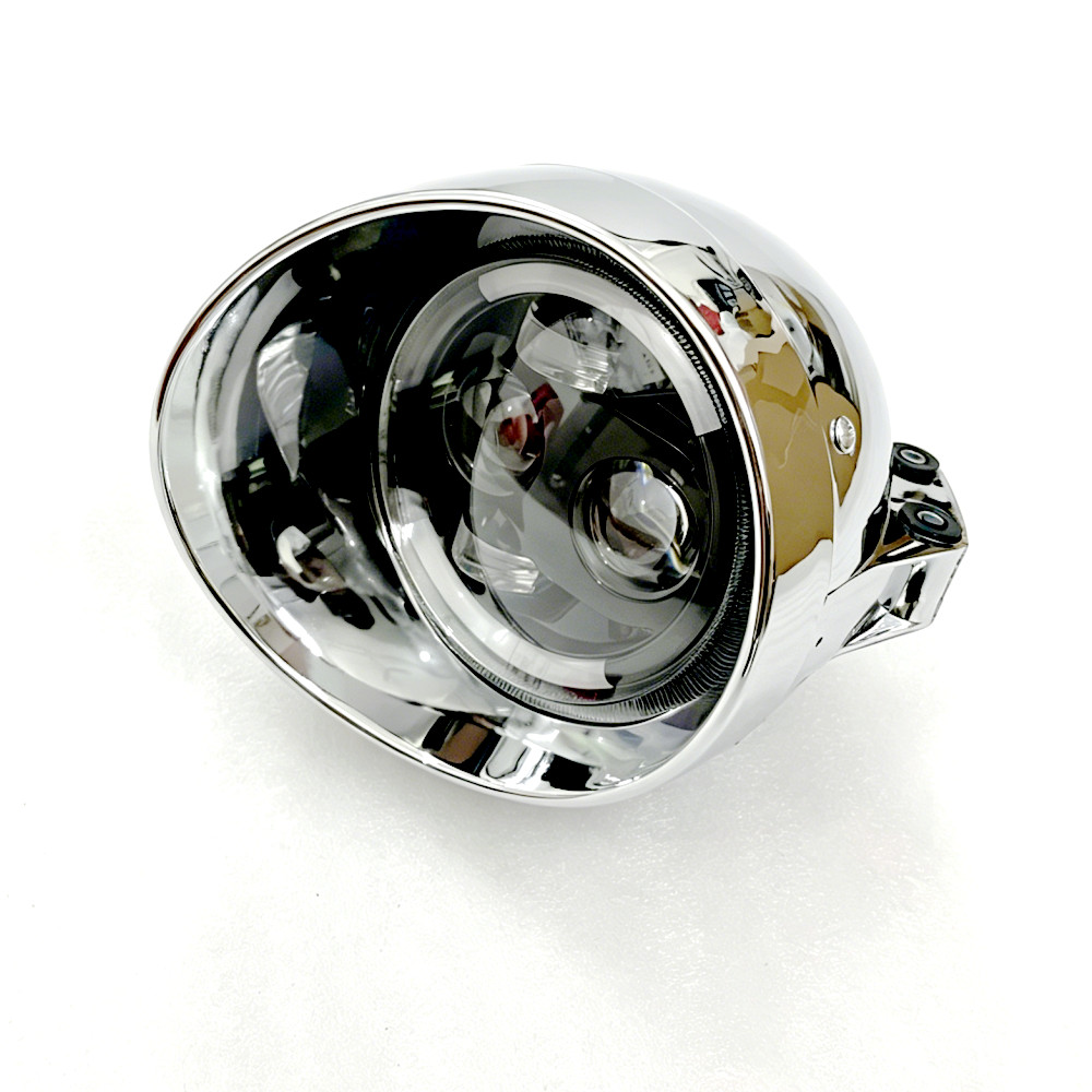 Universal Motorcycle Led Headlight Projector - Uniwersalny Retro Reflektor LED 12V do