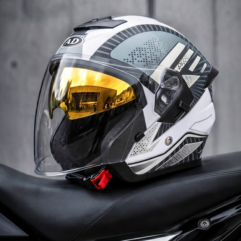 Full Face Motorcycle Helmet With Bluetooth - Wysokiej jakości kask motocyklowy typu half