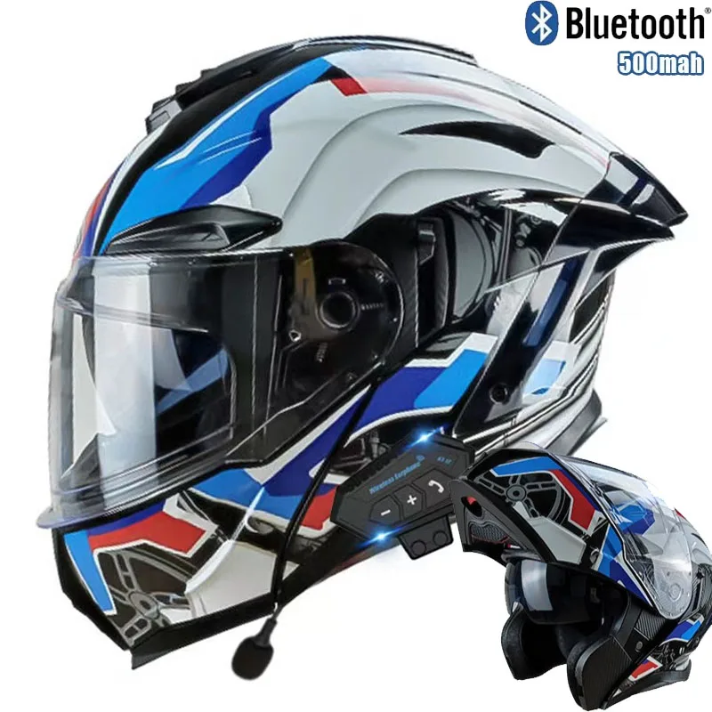 Kask motocyklowy z podwójnym o – Full Face Motorcycle Helmet With Bluetooth recenzja i cena