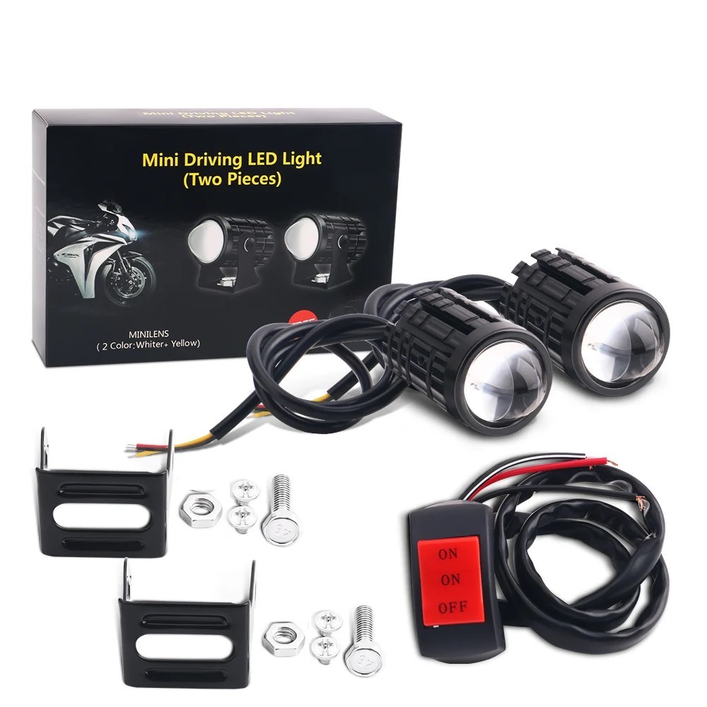 1/2 sztuk uniwersalny reflekto – Universal Motorcycle Led Headlight Projector recenzja i cena