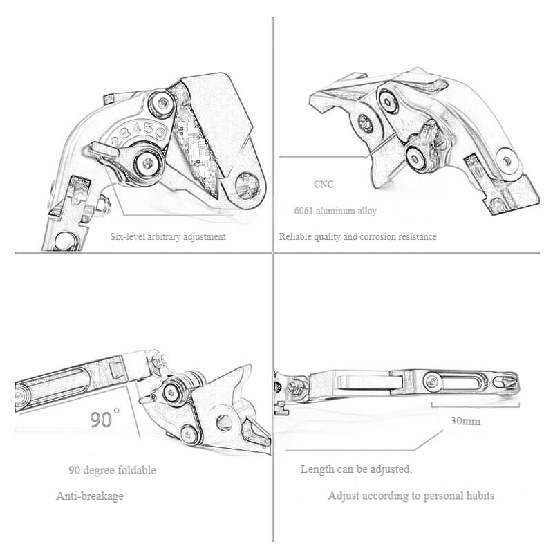 Dla HONDA CB750 CB 750 HORNET  – Cnc Aluminum Adjustable Brake Clutch Levers recenzja i cena