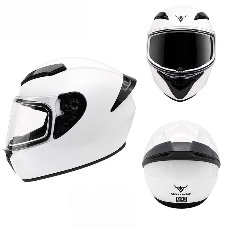 Kask motocyklowy z pełną ochro – Dual Visor Motorcycle Racing Helmet recenzja i cena