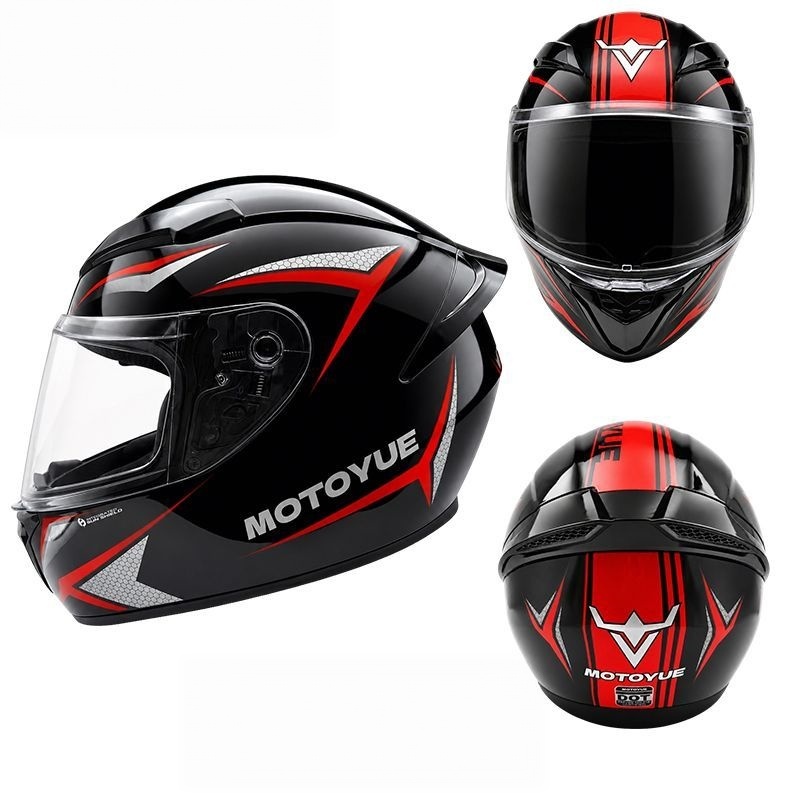 Kask motocyklowy z pełną ochro – Dual Visor Motorcycle Racing Helmet recenzja i cena