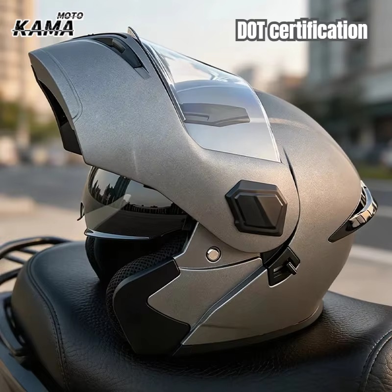 Kask motocyklowy modułowy z po – Modular Flip Up Motorcycle Helmet Dot Approved recenzja i cena